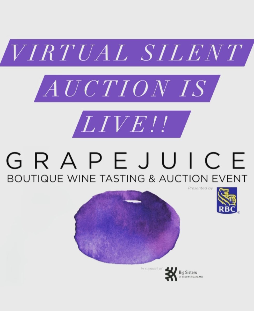 Our virtual boutique auction in support of <a href="/bigsistersbclm/">Big Sisters of BC Lower Mainland</a> is now LIVE! 
•
To register and view our AMAZING wine selections click on the link in our bio. 
•
Happy bidding!! 🍷🥂

#wineauction #supportlocal #wineevent #charity #fundraiser #bcwine #yvrwine