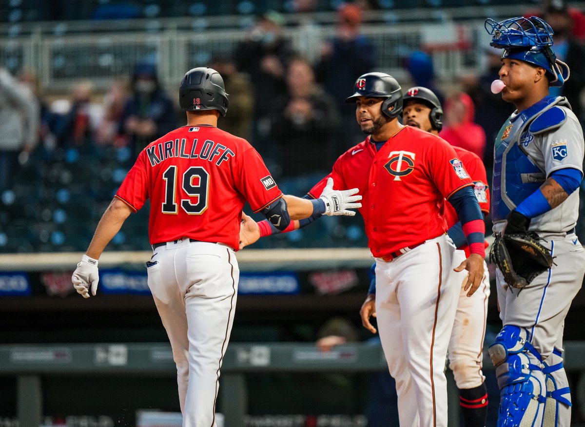Twins's tweet photo. No doubt on that connection for your 1st career homer, @AKirilloff19. 

#MNTwins https://t.co/B7TOwfxieX