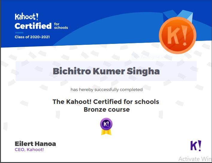 BichitroKumer's tweet photo. https://t.co/sayp3FqAud I just aced the Bronze course of #KahootCertified for schools! 🥉 Get certified with Kahoot!’s free PD program! 👉 https://t.co/2berXxM3hd https://t.co/LQsUt7Rkf6
