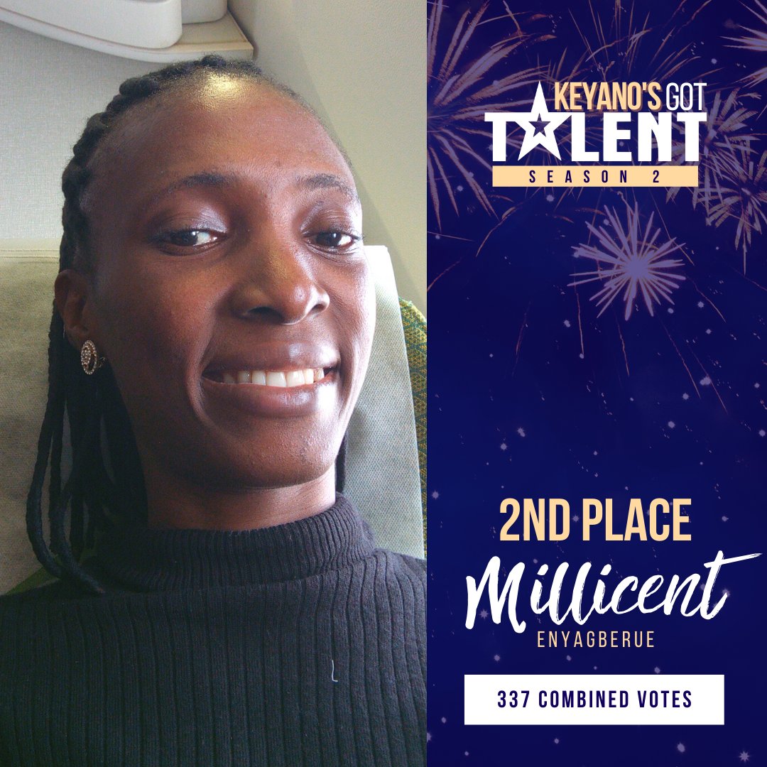 Congratulations, Millicent Enyagberue! 💙
2nd Place
(337 combined votes as of Thursday, April 29th, 11:59PM)

Thank you for sharing your beautiful voice! 🎉
#KGT2021 #KGTSeason2 #KGT #SAKC #KeyanoHuskies #KeyanosGotTalent #KeyanoCollege #KeyanoStudentLife