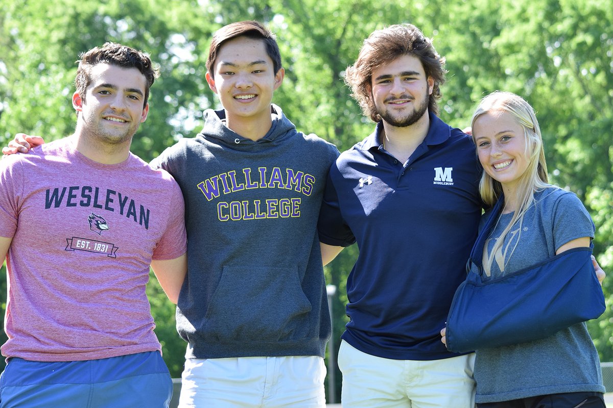 CLS_Hawks's tweet photo. We honored four students for collegiate athletic commitments this morning, and for the 1st time all year, everyone was able to join the celebration! Congrats to Dean, Daniel, Nathan &amp; Katie! Read about their journeys here: https://t.co/bJUDYeLJtn
#GoHawks #Hawk4Life https://t.co/WMMwdXckHe