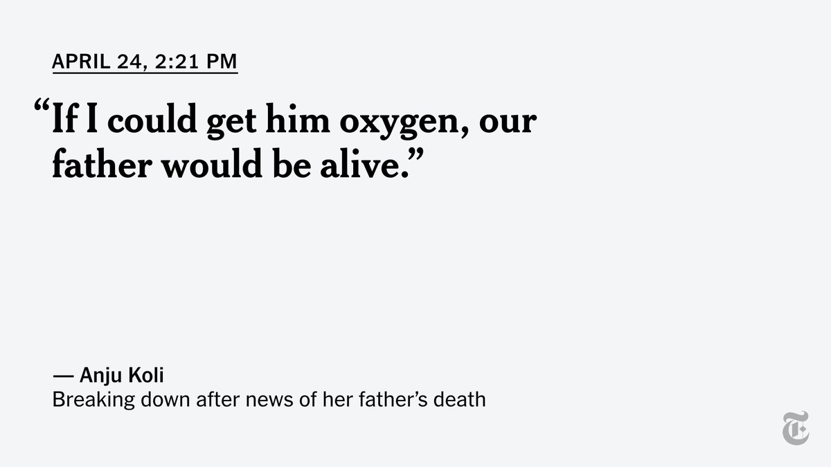 April 24, 1:37 p.m.On his way to see his mother, Ajay gets a call: His father has died. He rushes to his sister Anju’s house to tell her the awful news.  https://nyti.ms/33h7p5j 