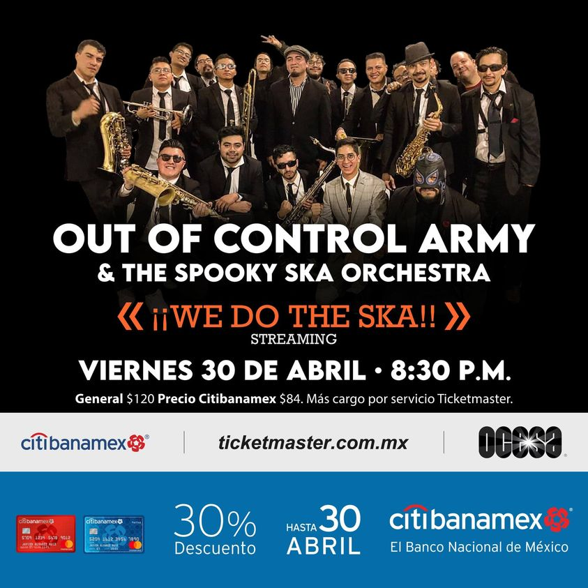 weird_mx's tweet image. HOY, #outofcontrolarmy &amp;amp; The Spooky Ska Orchestra.

#SomosWEIRD #WEIRDmx @Control_Army