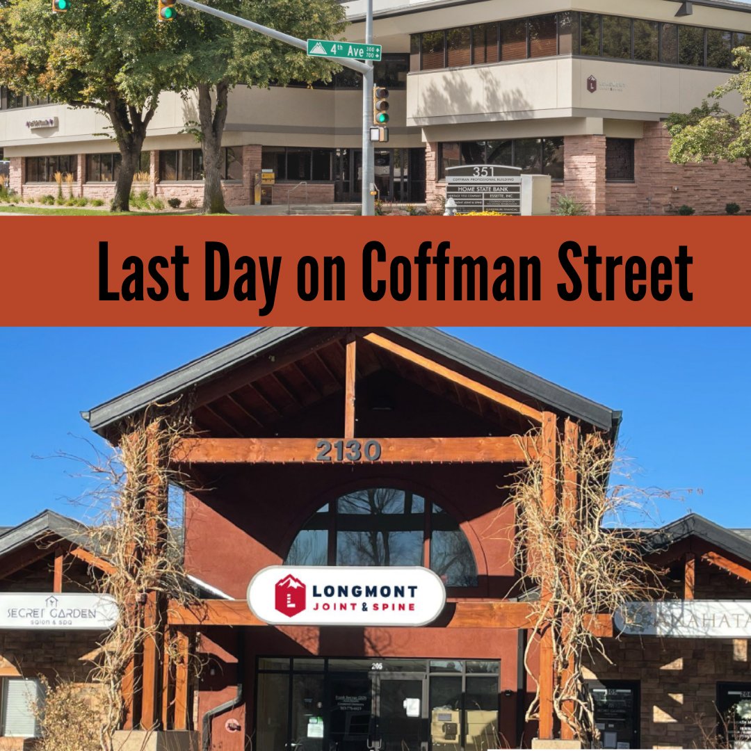 Today is our last day at 351 Coffman Street. We are so thankful to have been able to start our journey here and are excited to continue it over at 2130 Mountain View Avenue. We wouldn't have been able to do it without all of your support, so thank you. 
#moving #longmont