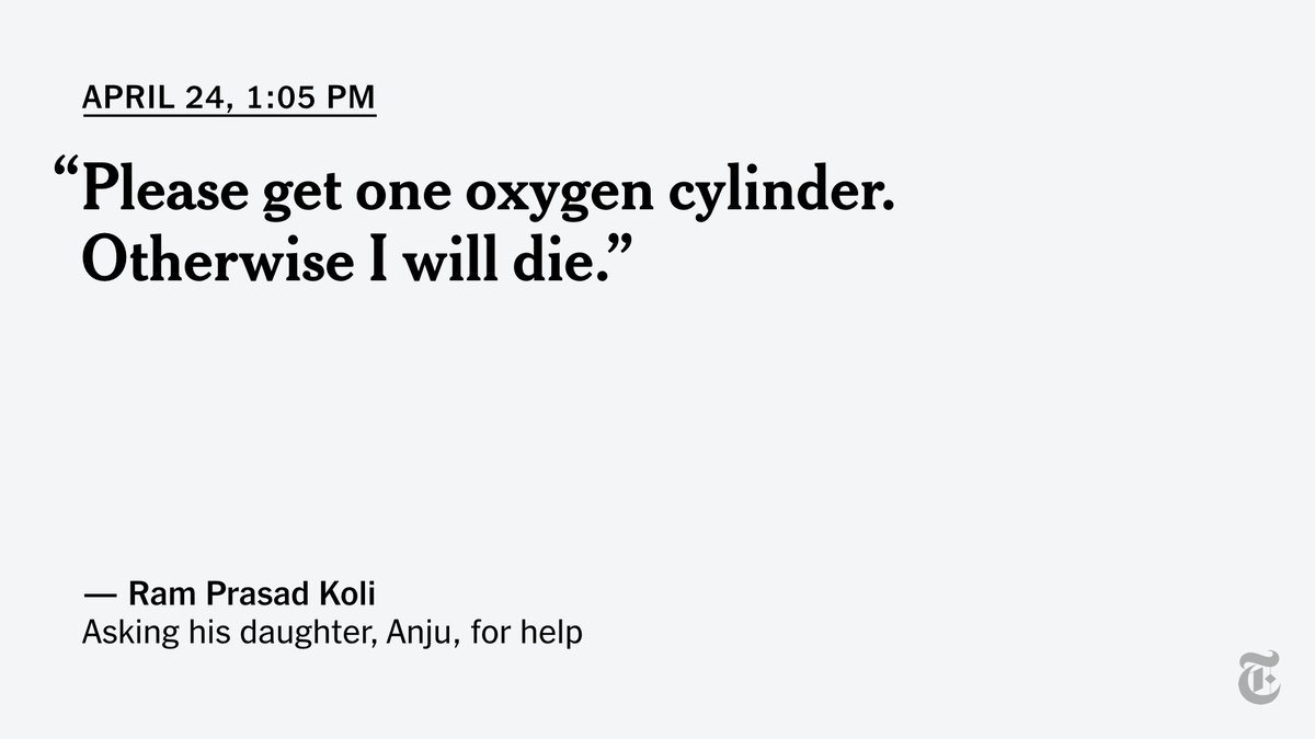 April 24Ajay Koli flies from western India to New Delhi, where his father is at a small hospital and his mother, who tested positive for the virus, is at home.  https://nyti.ms/33h7p5j 