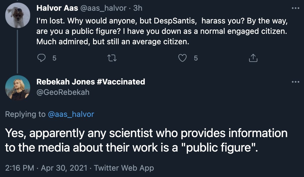 Rebekah Jones claims to be a scientist, not a public figure.