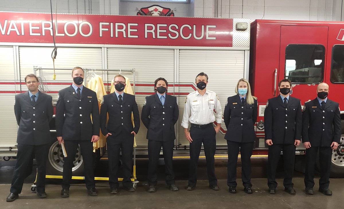 Waterloo_Fire's tweet photo. This morning Platoon Chief Earl Reitzel finished his last shift with Delta Platoon before retirement #BestWishes #HealthandHappiness #GoodLookingCrew #TeamWork @richardhepditch @rschube04 @sandyvansolm @WPFFA791 https://t.co/dFEW1iTGoT