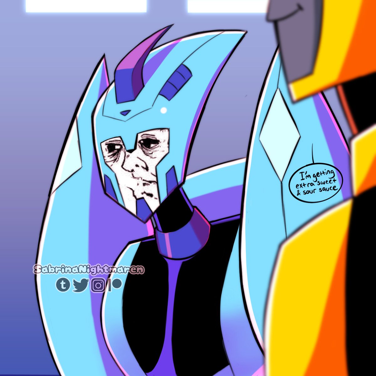 SabbyNightmaren's tweet image. What do you mean this isn't their relationship
#Transformers #doodle #Procreate