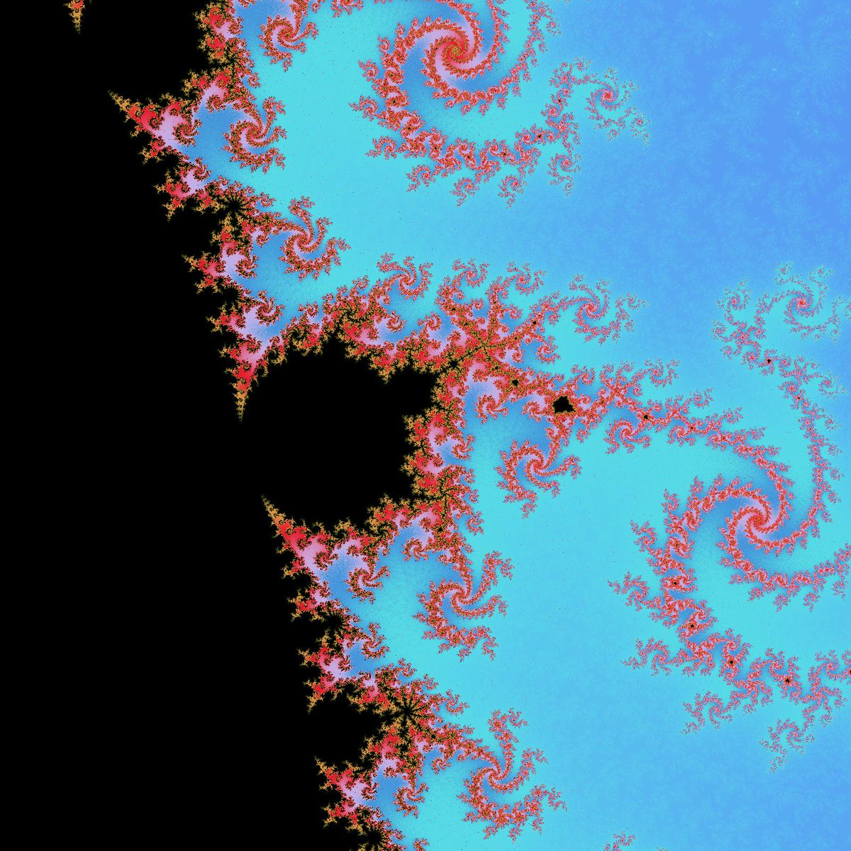 randommandelbot's tweet image. 0.2982380018060857 + -0.4608754101296684i at zoom 4.3285502503e+06. jit:20210410073002