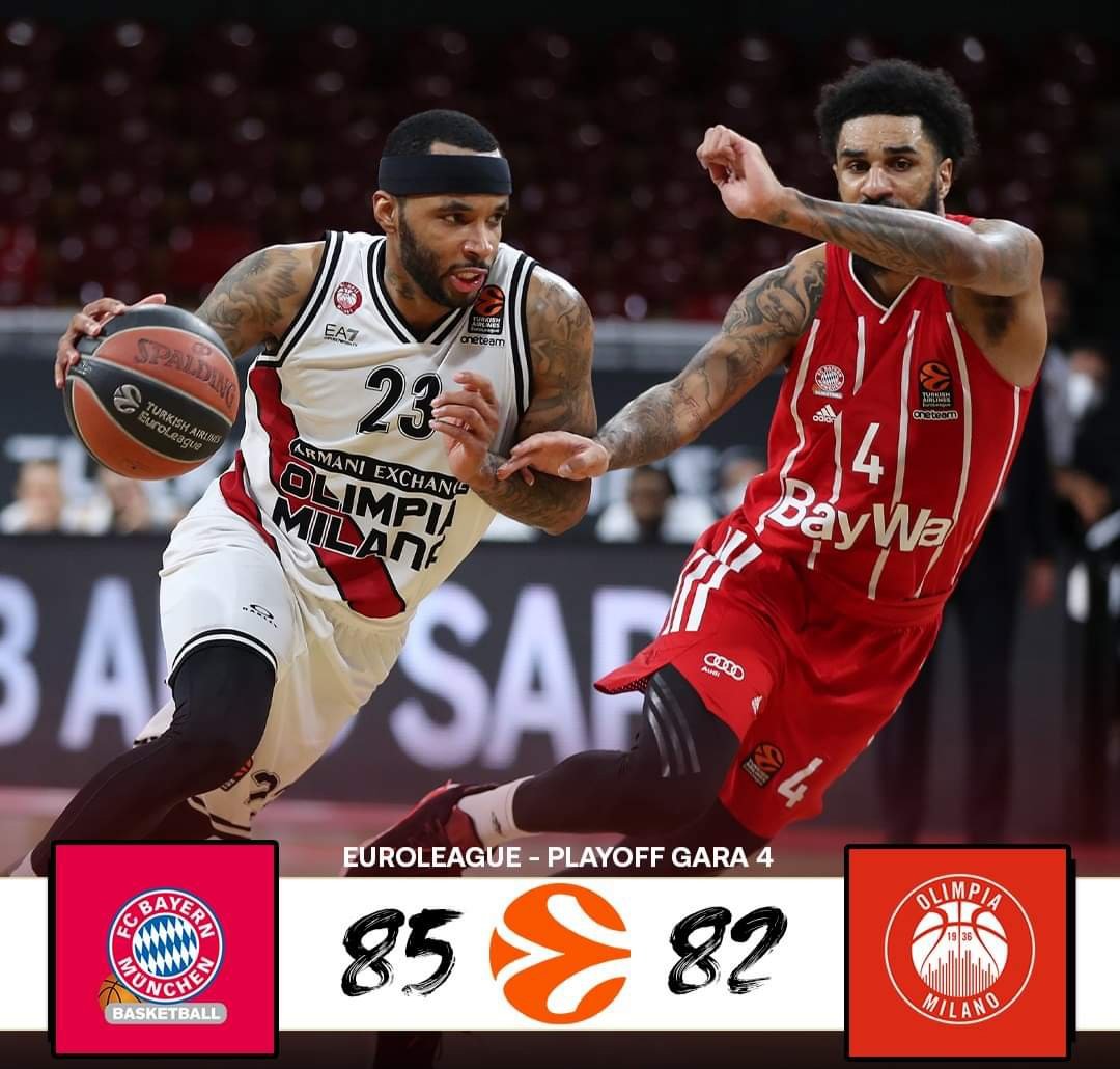 supportersmagaz's tweet photo. Il Bayern porta la serie a gara 5. @OlimpiaMI1936 a lungo avanti (40-50, 66-75), @FCBBTogether parziale da 22-11 nell'ulrimo quarto. Baldwin 18p,  Zipzer 16p, Lucic 11p. Delaney 28p

#insieme #EuroLeague #BAYAXM #RISETOGLORY @EuroLeague #FcbbTogether #FCBB #EurolegaTipo #F4glory https://t.co/mEbIjBpdiK