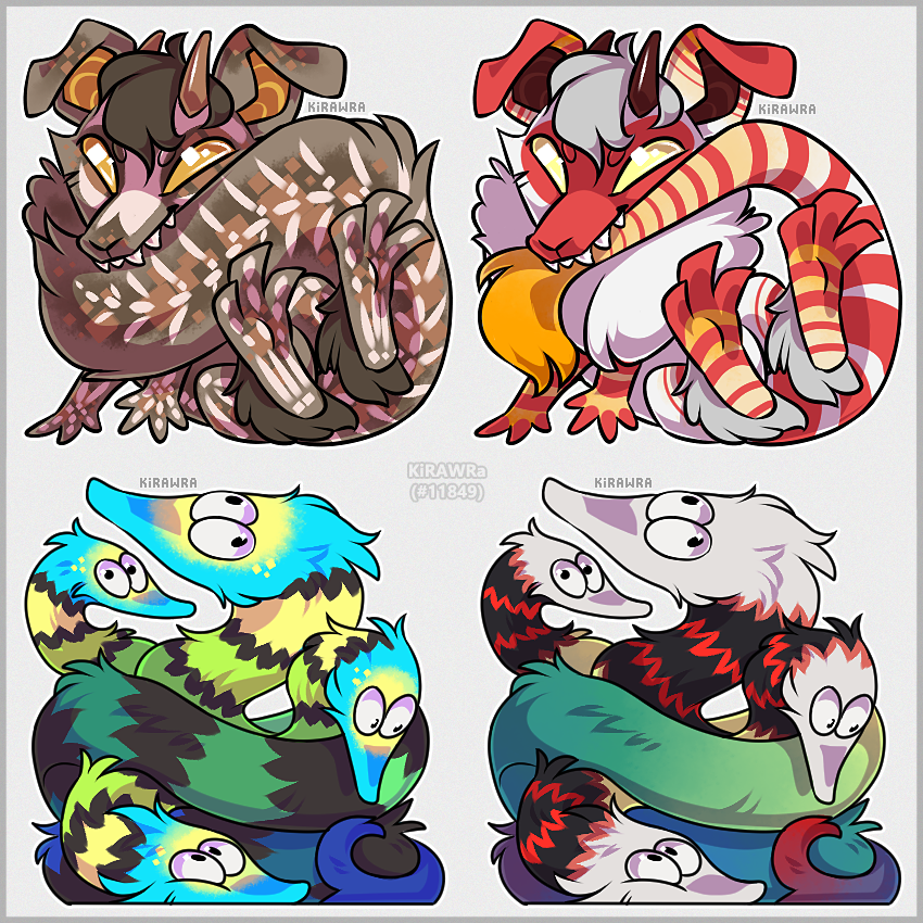KiRAWRart's tweet photo. Some mischievous little gremlins for Iggy, and the amazing offspring of the two event exotic worm sets I made!
Platinum offspring made for @Aywas
π
#art #artwork #drawing #digitalart #artist #KiRAWRa #wormonastring #fuzzyworms #virtualpets #fantasyart #creatures #chibi #cute https://t.co/8nG8TOBV24