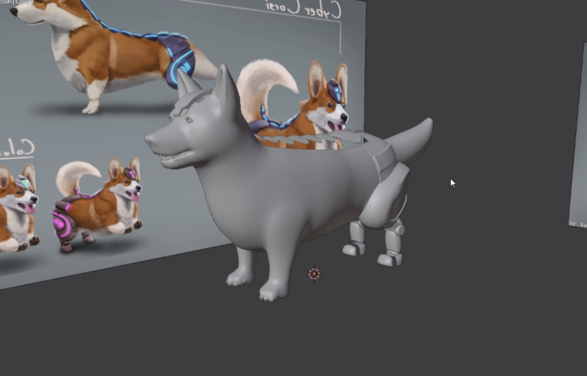 Jumping Jax has some awesome new assets in the works!

Here is a sneak peek at the cyborg-corgi, Jax, that will be your best friend throughout the game!

#screenshotsaturday #blender #Blender3d #indiedev #indiegame #IndieGameDev #gamedev #madewithunity