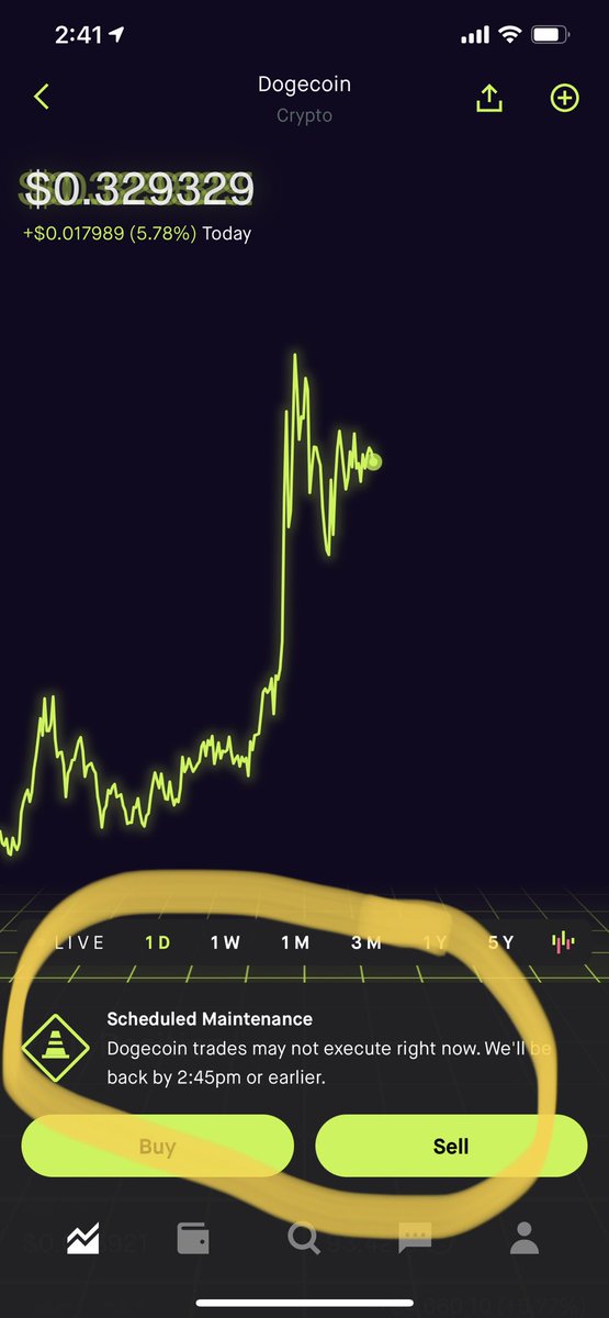 ⁦<a href="/RobinhoodApp/">Robinhood</a>⁩ why does this happen for ⁦<a href="/dogecoin/">Dogecoin</a>⁩ when there are runs formulating?  Please explain.