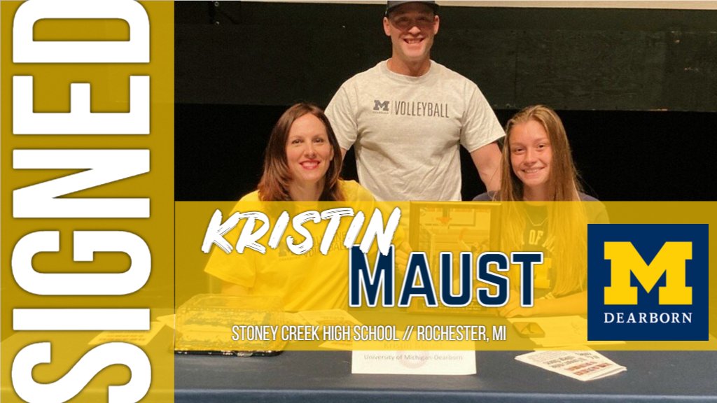 〽️🏐 Signing!

Welcome Kristin Maust to <a href="/UMDearbornVB/">UMDearborn VB</a> !

Outside Hitter
Stoney Creek High School
Rochester, MI

#NewBlue