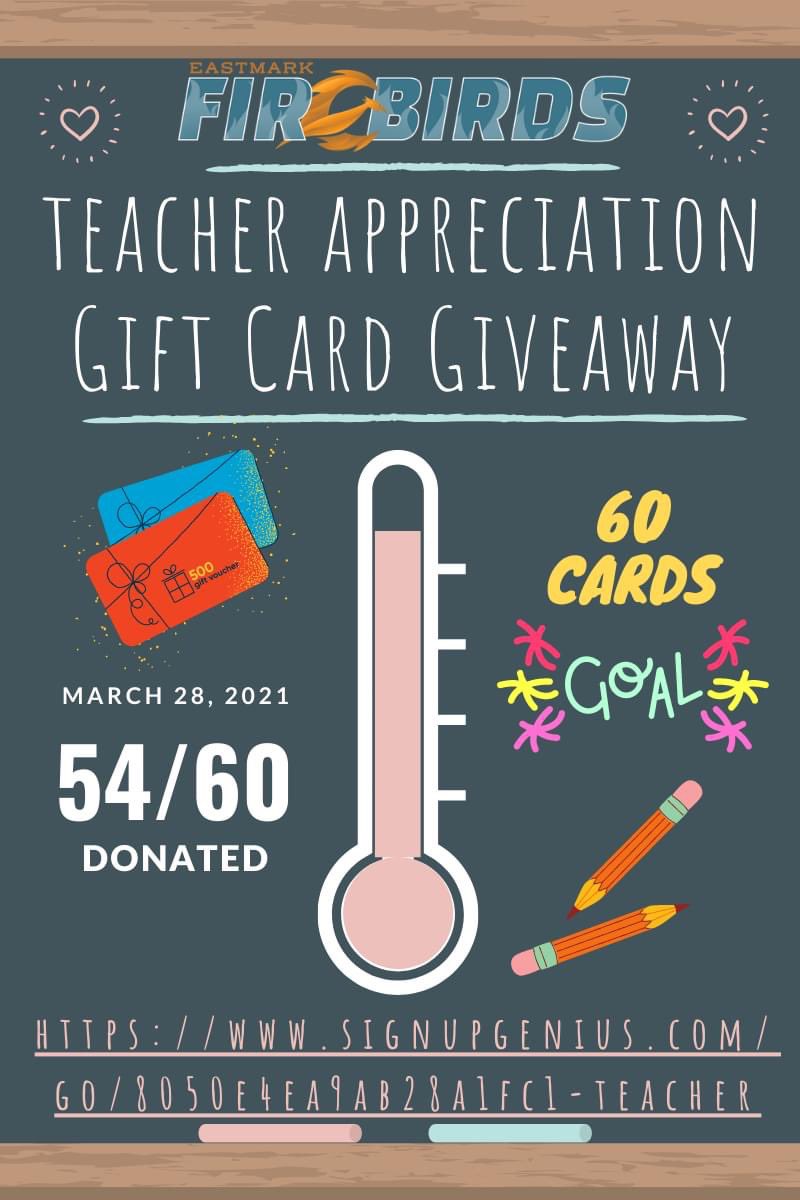 EastmarkHighPTO's tweet photo. SIX more cards to reach our GOAL! We are in need of our big winner amounts of $200.00 and a few more $100, $50, or $25 amounts. We are even willing to accept donations over Venmo and we will pick up the card for you! @eastmarkhs https://t.co/g1q6HNLAGE https://t.co/jEouUd7ujt