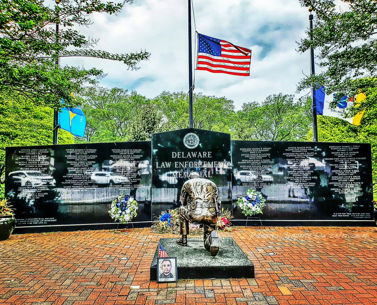 Delaware's 
Law enforcement memorial in downtown Dover. #kentcountyde 
#policememorial