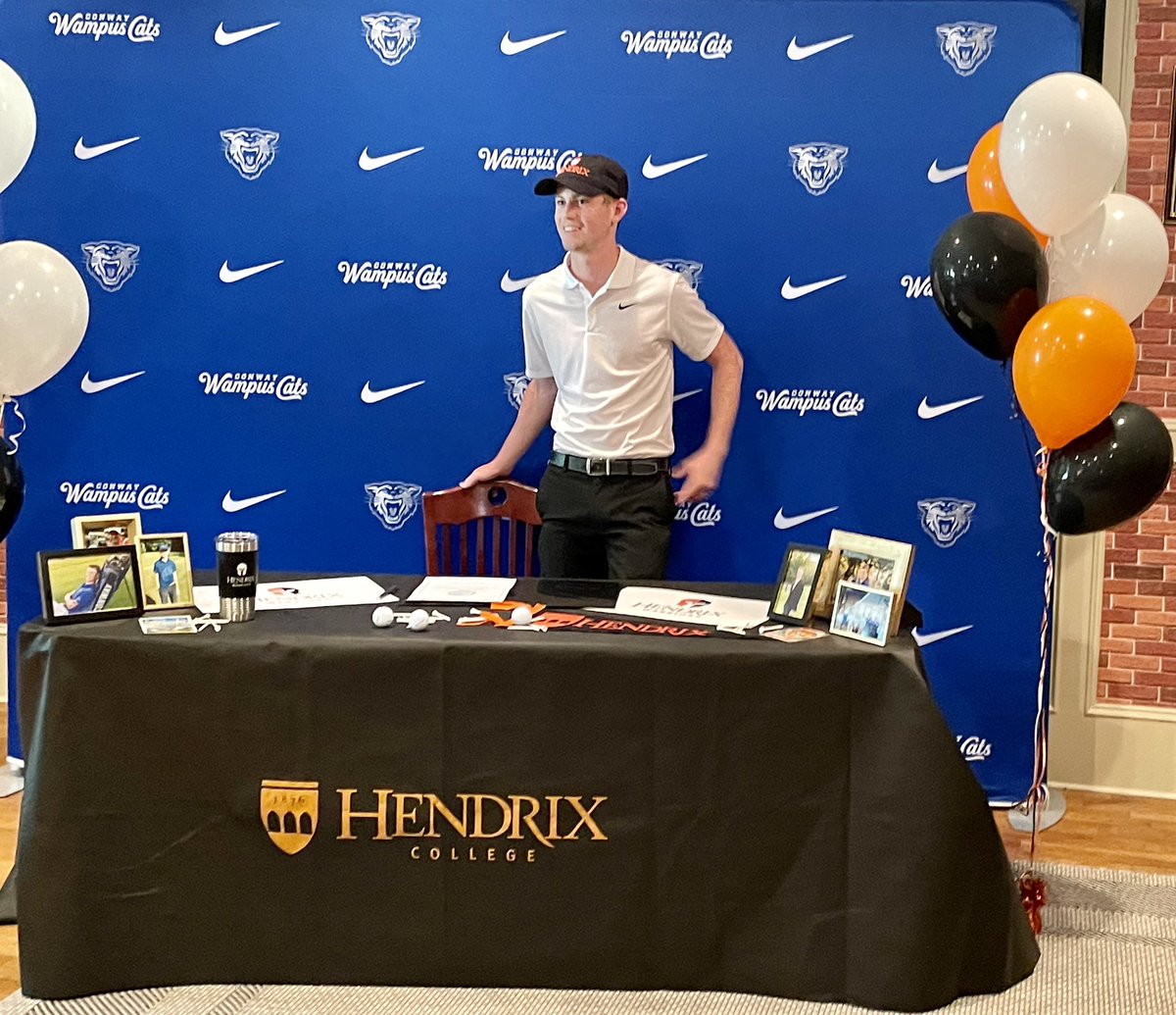 WampusCatGolf's tweet photo. Congratulations to Matthew Stephens for signing to play golf at Hendrix! The Warriors are getting a great young man! #sixlegs https://t.co/hQjuHBa5IE