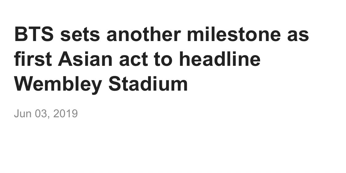 BTS are the first asian act to headline wembley, and to sell out wembley and stade de france