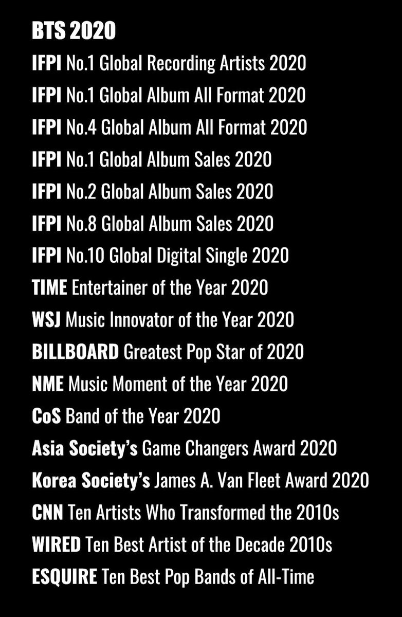 2020 was such a great year for bts