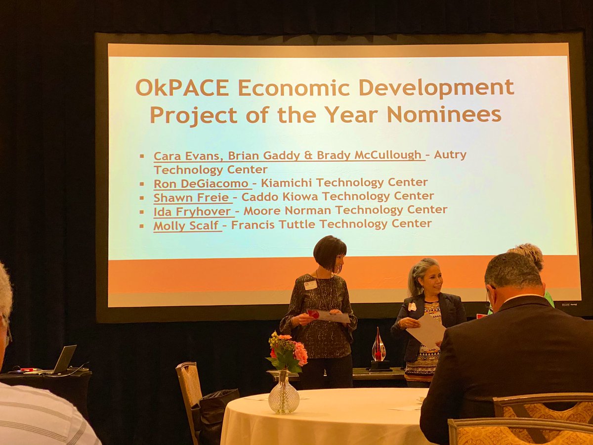 kristinsooner's tweet photo. Congrats to my @FrancisTuttle and @okcareertech colleagues for your nominations and awards today #OKPACE @MetroTechOK @MooreNormanTech @PIONEERTECHCTR https://t.co/beEXVL3TDt