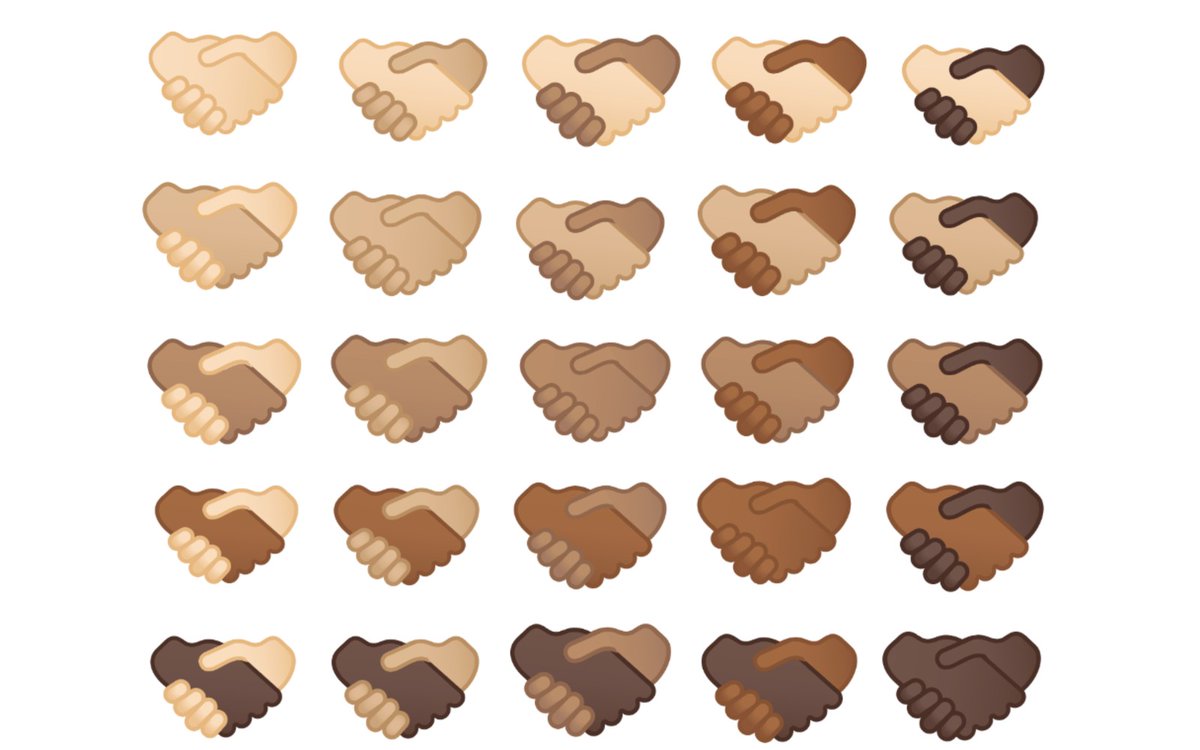 engadget's tweet image. A multi-skin toned handshake emoji is coming in 2022 engt.co/3e5HiUN