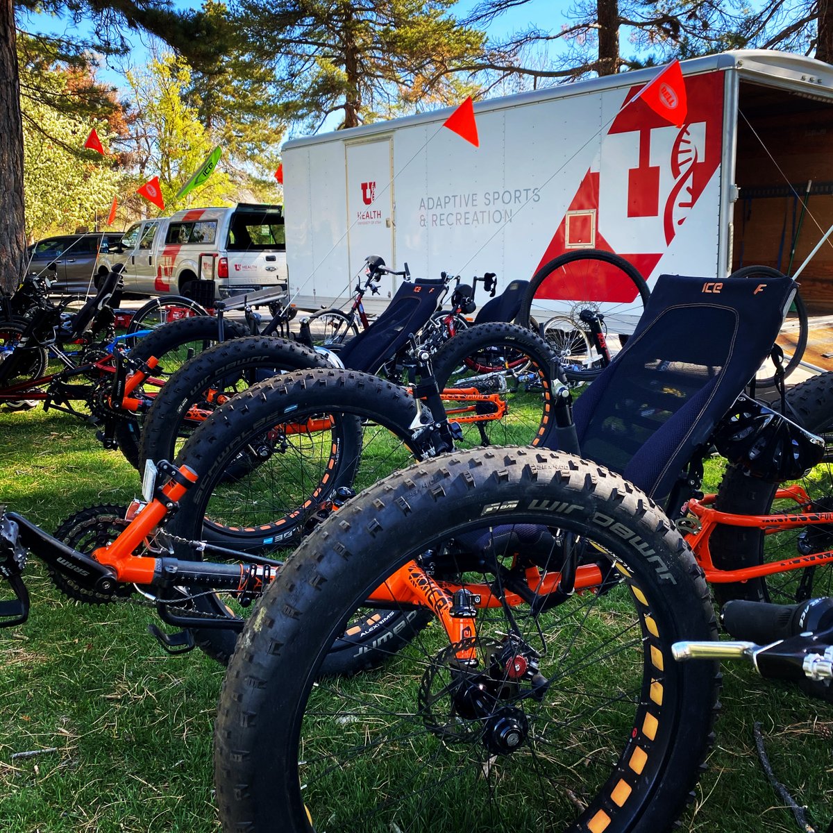 TRAILS_ADAPTIVE's tweet photo. And we're off! #cyclingseason #trailsadaptive #adaptivecycling #universityofutahtrailsprogram #neilsenrehabilitationhospital #uofupmr #pmr https://t.co/ho4E8Zt4nY