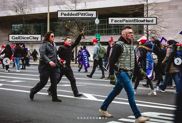 I found FB pgs & twitter acct w/10 new videos that connect these Penn friends along w/other faces seen@ #capitolriot & a few  #proudboys #FacePaintBlowHard  #GalDiceClay Romanian siblings (Xena/Sam) &  #PaddedPittGuy Listen to vids to hear  #pittguyPB call out2  #terrifromPa  #1