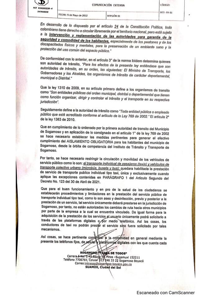 Intrasogoficial's tweet photo. #Resolución 2399 de 30 de abril del 2021 📜 
En cumplimiento de lo dispuesto por el Gob. del departamento y el Alc. de Dr. Rigoberto Alfonso, el Instituto de tránsito y transporte de sogamoso #Intrasog emite  la resolución 2399 del 30 de abril de 2021.
.
#Intrasog https://t.co/c6VDppwclM