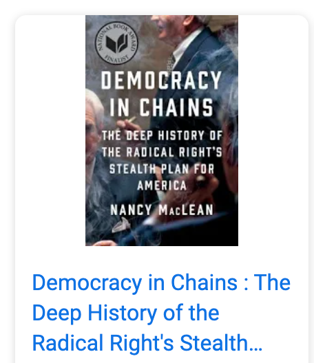 Jane Mayer in "Dark Money" and Nancy MacLean in "Democracy in Chains" covered in depth the purpose of Heritage and related Koch-funded operations. It's simple: the people don't like a hard-right reactionary agenda, so the people must be silenced.