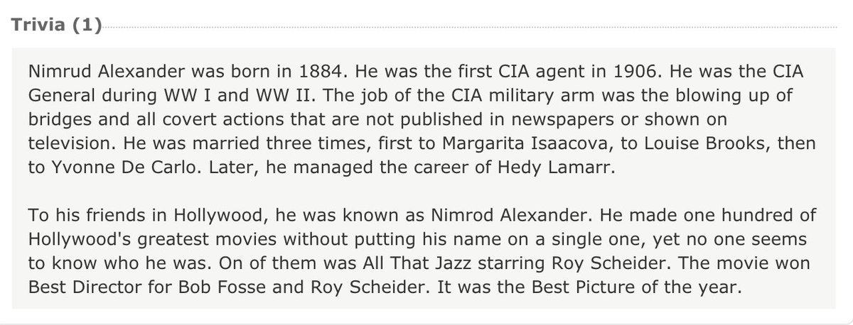 this is on the trivia section for "Vic Alexander" and it's about his dad