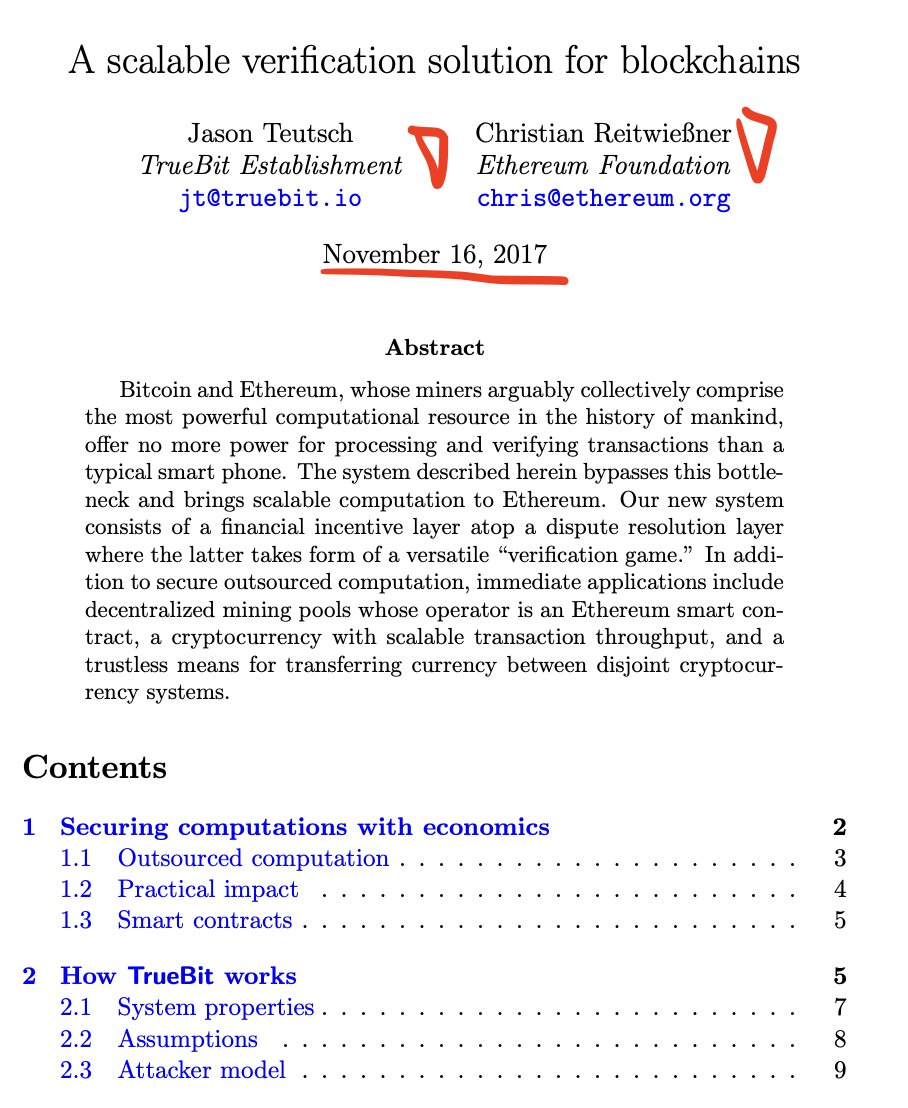 KanpaiDevil's tweet image. 1/4
Dr. GemHunter is on the hunt again! 🤠

I&apos;m super bullish on $TRU (@Truebitprotocol)

&quot;TrueBit protocol allows trustless, secure, scalable consensus on large computations orders of magnitude beyond what’s possible in Ethereum today&quot;

#DYOR