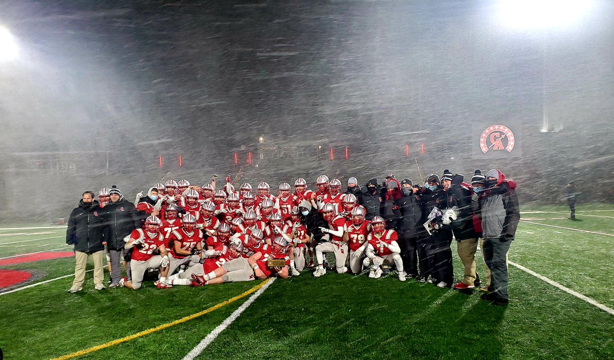 Congratulations @CABravesFB on the Class A <a href="/SecVAthletics/">Section V Athletics</a> Championship! #SpringFootball #Snow
#JustlikeNovember