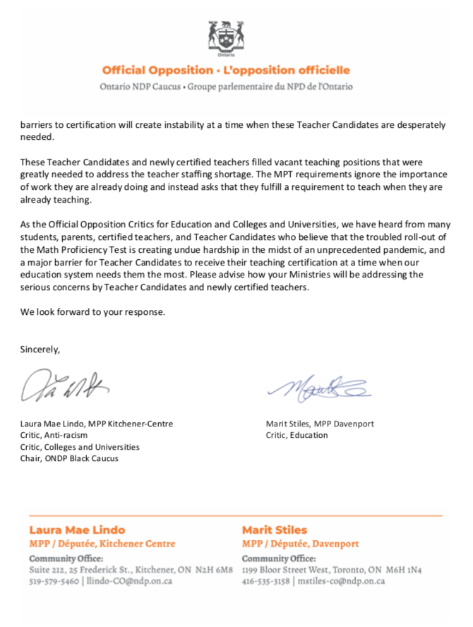 Yesterday, Ontario Educators were informed that the Math Proficiency Test is May 3.

May 3rd is Monday <a href="/RossRomanoSSM/">Ross Romano</a> @sflecce

No time to prep. No idea what's on the test. No idea when they can register. No access to the portal.

<a href="/fornation/">허장영</a> planning at its best
#onpoli
<a href="/OTCC19/">otcc.ca</a>