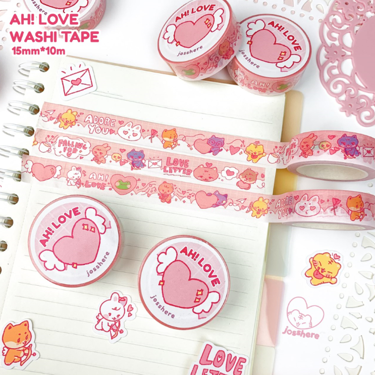 also included in this shop update are leftovers of the horanghae stamp + ah! love, sweethearts, washi tape, AND restocks of the 10:10 tiger tape and the froggy hao tape!!