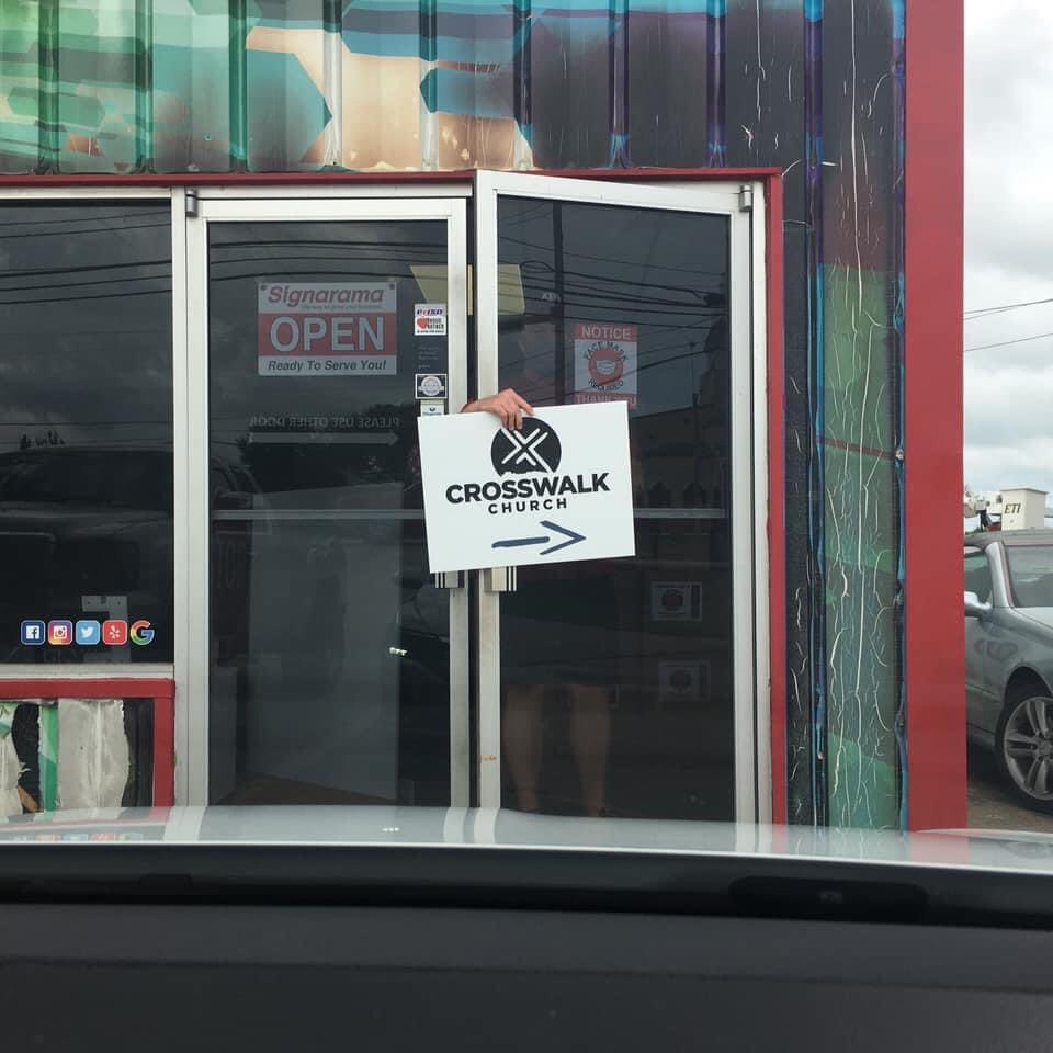 crosswalkpf's tweet photo. How many signs do you need to tell you what you already know…#whatsnext #crosswalkpf #movingforward #startupparty #pflugerville https://t.co/QI6VXtpsKg