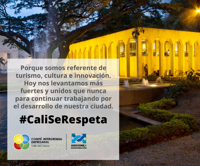 Adicomexm's tweet photo. #𝐂𝐚𝐥𝐢𝐒𝐞𝐑𝐞𝐬𝐩𝐞𝐭𝐚✊🏼 “Porque somos referente de turismo, cultura e innovación. Hoy nos levantamos más fuertes y unidos que nunca para continuar trabajando por el desarrollo de nuestra ciudad: #CaliSeRespeta “ @CIEValle
#Adicomex #CIEV #Turismo #Cultura #Economía #Fuerza https://t.co/5tZsQuVRHx