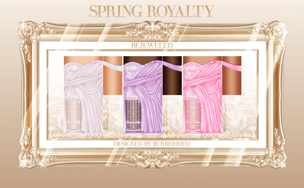 New "Spring Royalty" gowns available in my clothing group Bejeweled™!🌷✨
 ◇─◇──◇────◇──◇─◇
Links will be threaded below, be sure to get your very own!
◇─◇──◇────◇──◇─◇
#Roblox #RobloxDev #RobloxDesigner #DesignedByBurberried #Spring #Royalty