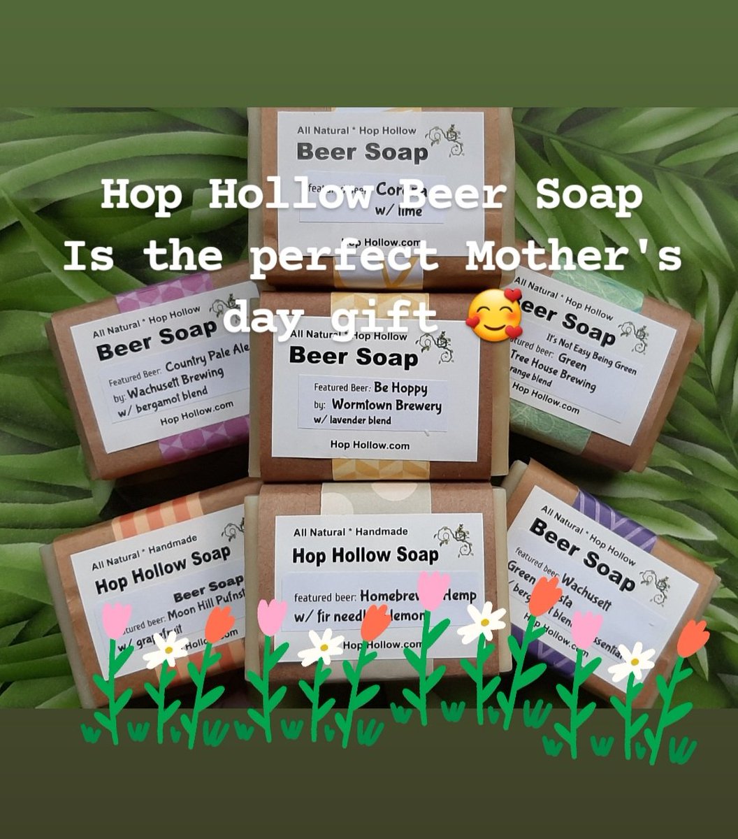 Order now at Hophollow.com #mom #MothersDay #beermom #naturalsoap #beersoap #hoppymagic #beautiful #nopalmoil #nofragranceoils #madeinmass
#handmadegifts #SmallBusiness #womanownedbusiness