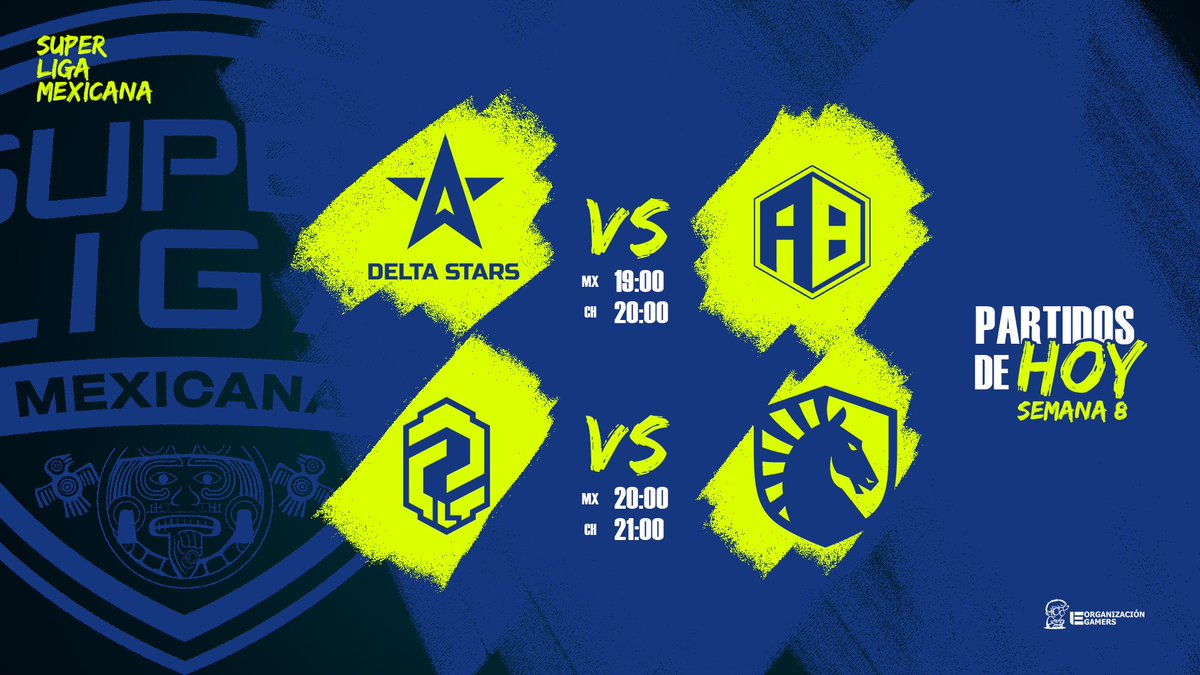 eGamers 🇨🇱 (@egamersgg) on Twitter photo #SLMx🇲🇽 • MATCHDAY!
Finalizando la Jornada 8,no te pierdas los partidos de la noche:
<a href="/DeltaStarsGG/">Delta Stars</a> 🆚 <a href="/AztecBloodGG/">Aztec Blood</a>
<a href="/zerozoneclub/">.</a> 🆚 <a href="/TeamLiquid/">Team Liquid</a> #Academy
⏰ • 19:00hrs🇲🇽 - 20:00hrs🇨🇱
🎙️ • @Rigelgaming16
📺 • twitch.tv/rigelgaming16
#NothingStopsUsEGS🤖 #SLMx🇲🇽 • MATCHDAY!
Finalizando la Jornada 8,no te pierdas los partidos de la noche:
<a href="/DeltaStarsGG/">Delta Stars</a> 🆚 <a href="/AztecBloodGG/">Aztec Blood</a>
<a href="/zerozoneclub/">.</a> 🆚 <a href="/TeamLiquid/">Team Liquid</a> #Academy
⏰ • 19:00hrs🇲🇽 - 20:00hrs🇨🇱
🎙️ • @Rigelgaming16
📺 • twitch.tv/rigelgaming16
#NothingStopsUsEGS🤖