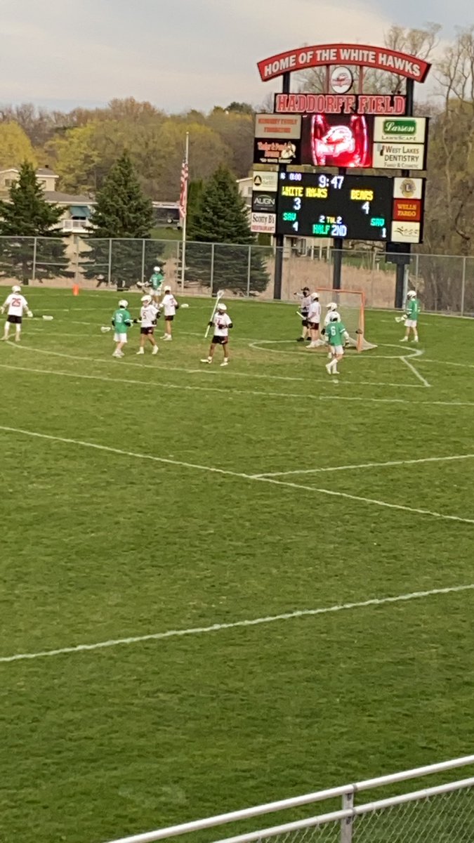 Close game in the 3rd quarter. <a href="/blakeboyslax/">Blake Boys Lacrosse</a> up 4-3.