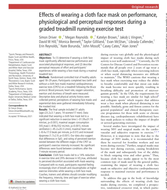 Breathe_to_win's tweet photo. The impact of wearing a cloth face mask on exercise performance 👇

https://t.co/Mkg06dVhEW https://t.co/7ekXkIBTC5
