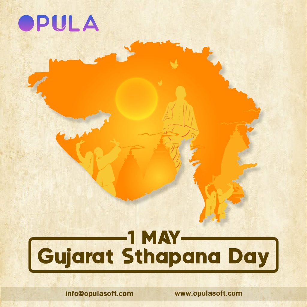 SoftwareOpula's tweet image. On Gujarat Day, Warm Greetings and Best Wishes to the People of Gujarat. May the State Scale Newer Heights of Development in the Years to Come. Happy Gujarat Day 2021.

#GujaratDay #GujaratFoundationDay #GujaratDiwas #GujaratSthapanaDivas #GarviGujarat #ProudGujarati #Opulasoft