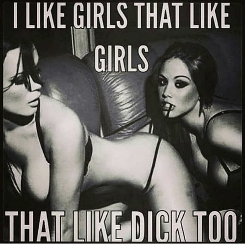 It’s true! I certainly like a bitch who can ride me while taking some dick!!

Or making out with each other over a cock!! 

Either way where those female or identify that way, who also wanna COLLAB!!