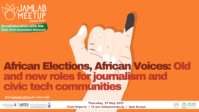 African Elections, African Voice: Old and new roles for journalism and civic tech communities

Join us as we unpack roles and strategies for promoting democracy and development during the upcoming elections across Africa

bit.ly/32HUGYW