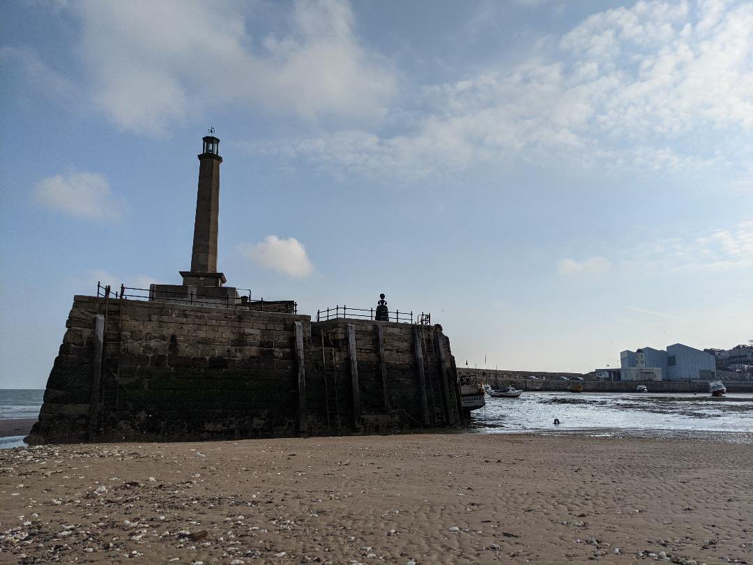 LoveMargate's tweet photo. #margateharbourarm #margateharbour #lighthouse #mrsbooth #anncarrington #shelllady #turnercontemporary #margate #lovemargate https://t.co/7fDBhnA2f4