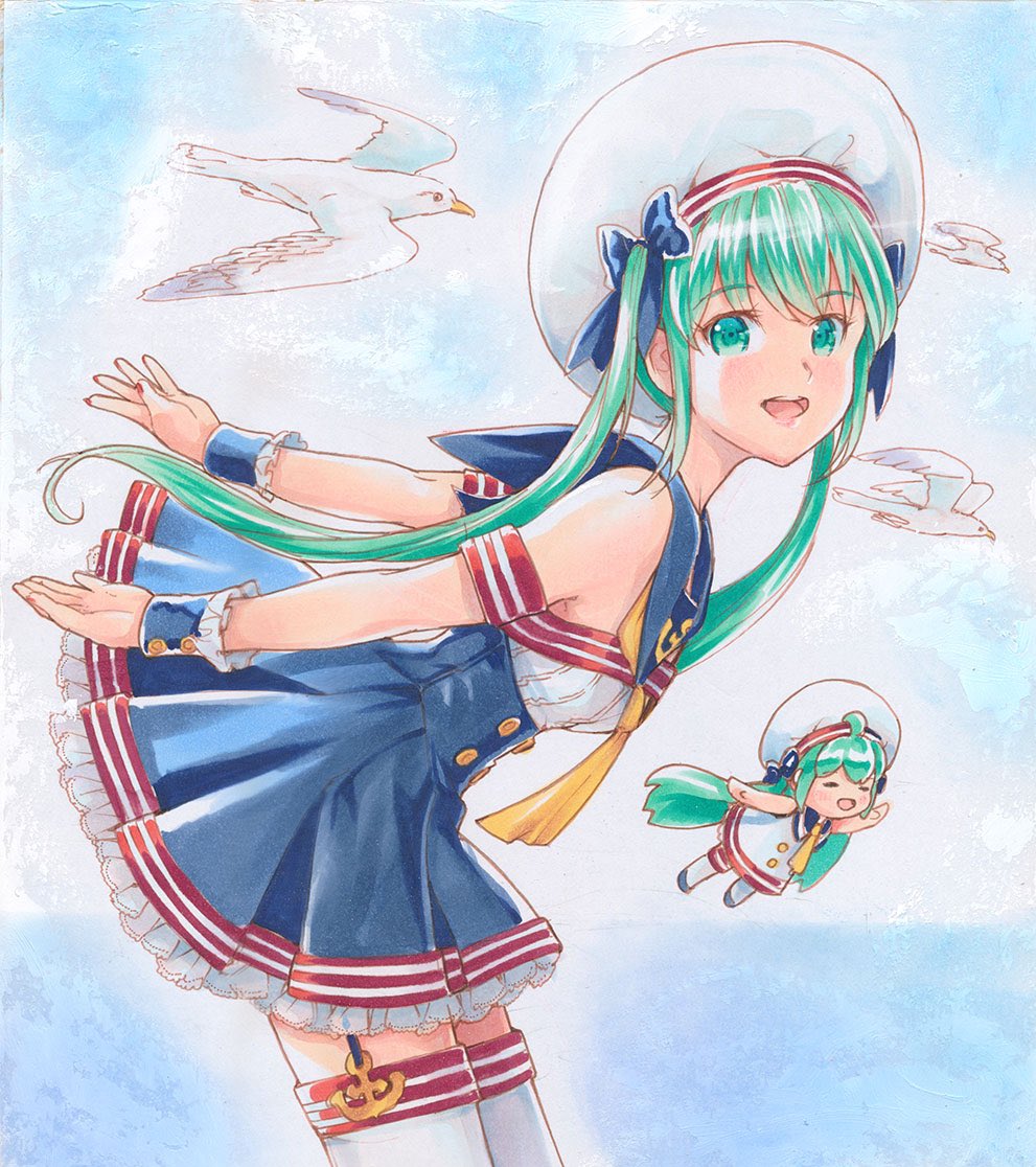 初音ミク 「Bird wing 
tricolore Miku🕊 」|MayoRiyo まよりよのイラスト