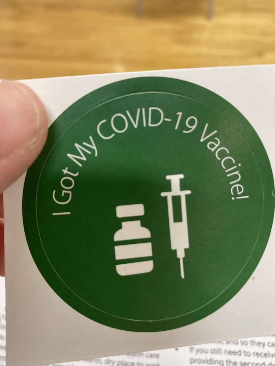 lennycoates31's tweet photo. Well, I got my vaccination, already have two side effects: relief and optimism ( I borrowed that line). #letsgo #thepath2normallcy https://t.co/9krriNJYLC