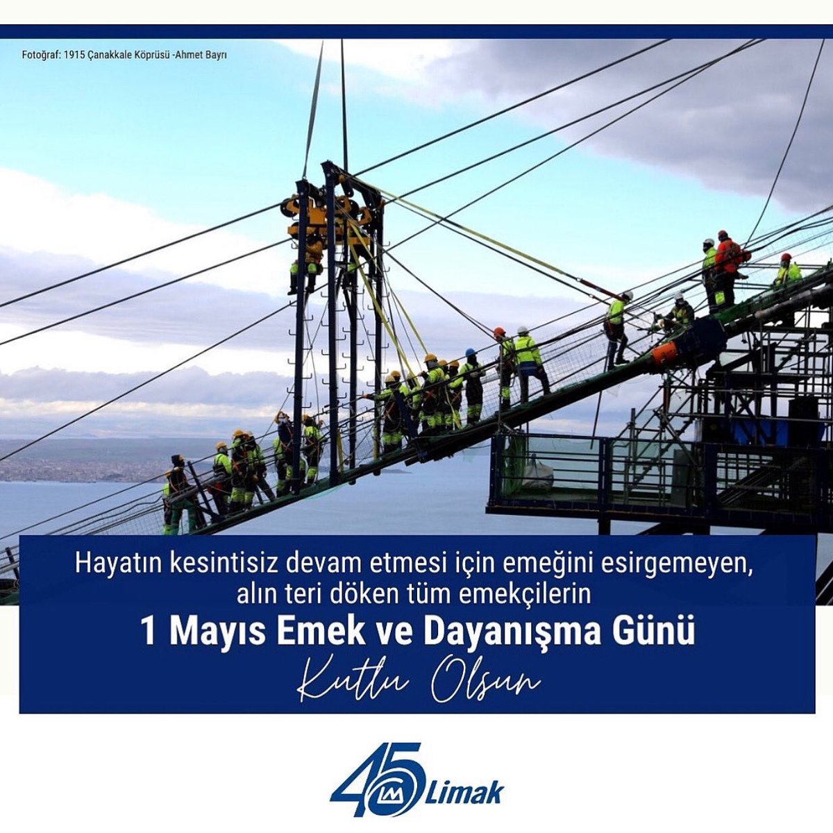 Hayatın kesintisiz devam etmesi için emeğini esirgemeyen, alın teri döken tüm emekçilerin 1 Mayıs Emek ve Dayanışma Günü kutlu olsun.  #Limak #1Mayıs #1MayısEmekveDayanışmaGünü @limakholding