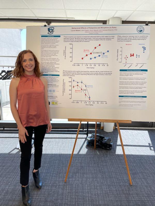 MinerviniLab's tweet image. Proud to have undergraduate student Lauren Webert representing our lab today at a poster session hosted by @BoysTown. Way to go, Lauren!!