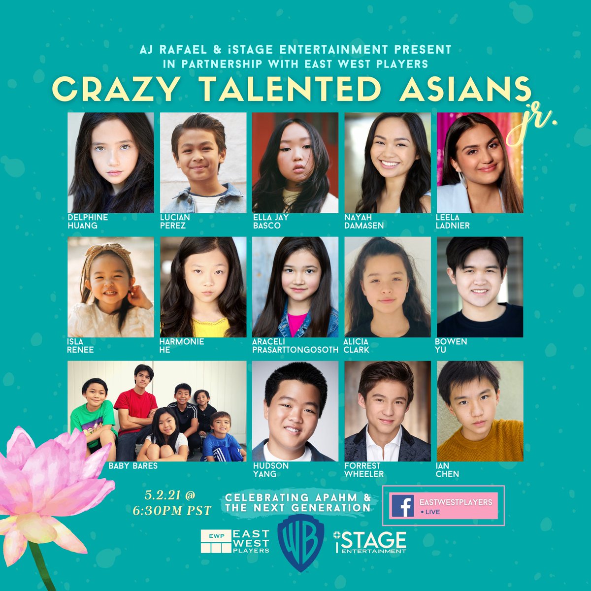 aj rafael (@ajrafael) on Twitter photo I’m teaming with <a href="/EWPlayers/">East West Players</a> & <a href="/iStageEnt/">iStage Entertainment</a> to bring you #CrazyTalentedAsians Jr! Proudly sponsored by @wbpictures. Celebrating APAHM and the next generation 🤩 LIVE this Sunday, May 2nd at 6:30pm PST on EastWestPlayers FB page! I’m teaming with <a href="/EWPlayers/">East West Players</a> & <a href="/iStageEnt/">iStage Entertainment</a> to bring you #CrazyTalentedAsians Jr! Proudly sponsored by @wbpictures. Celebrating APAHM and the next generation 🤩 LIVE this Sunday, May 2nd at 6:30pm PST on EastWestPlayers FB page!